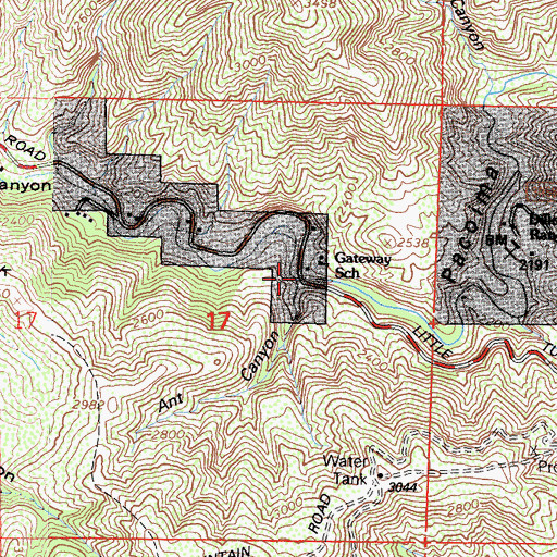 Topographic Map of Ant Canyon, CA