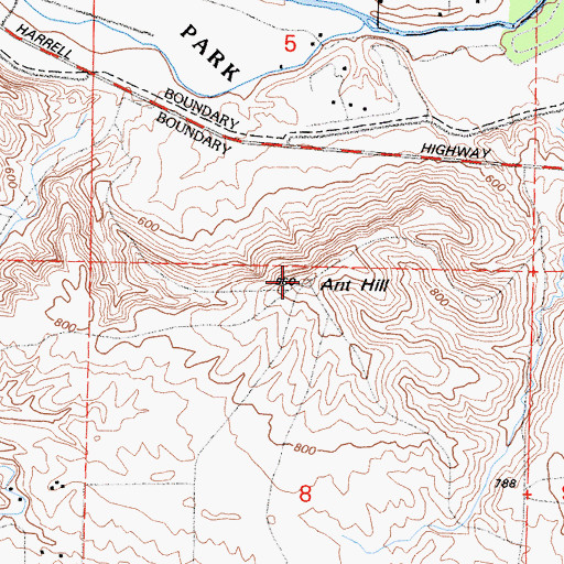 Topographic Map of Ant Hill, CA