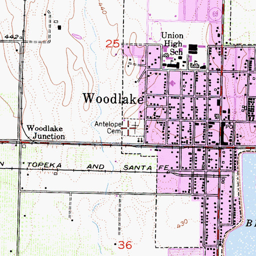Topographic Map of Antelope Cemetery, CA