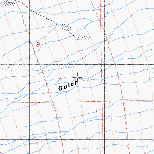 Topographic Map of Antimony Gulch, CA