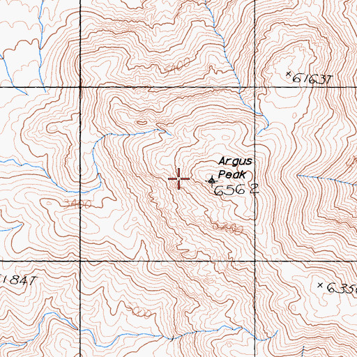 Topographic Map of Argus Peak, CA