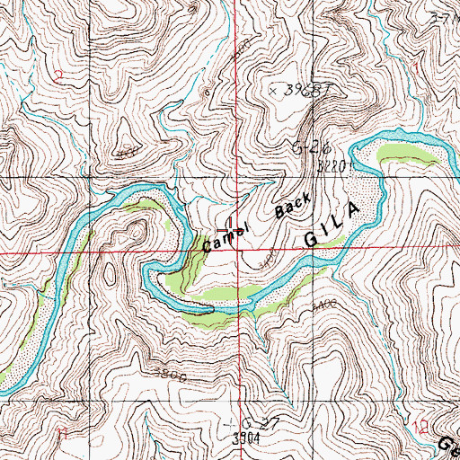 Topographic Map of Camel Back, AZ
