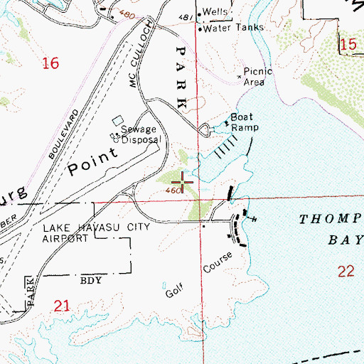 Topographic Map of Havash Lake, AZ
