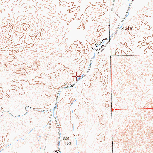 Topographic Map of Arrastia Wash, CA