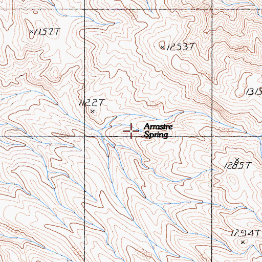 Topographic Map of Arrastre Spring, CA