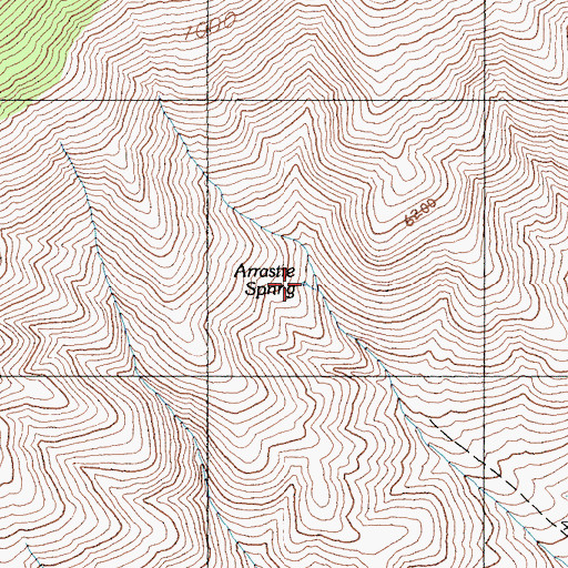 Topographic Map of Arrastre Spring, CA