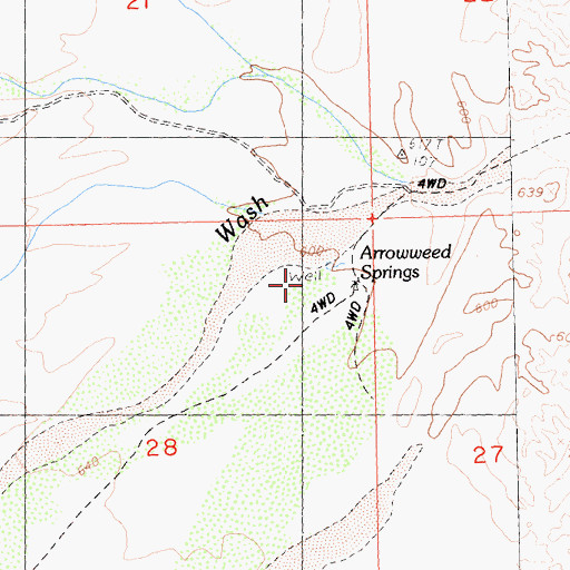 Topographic Map of Arrowhead Springs, CA