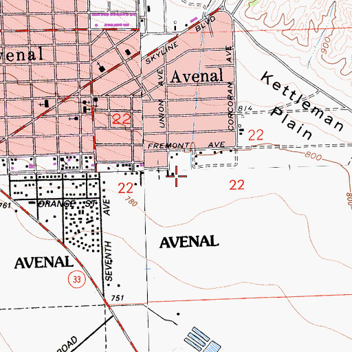 Topographic Map of Arroyo del Camino, CA