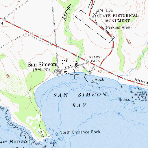 Topographic Map of Arroyo del Puerto, CA