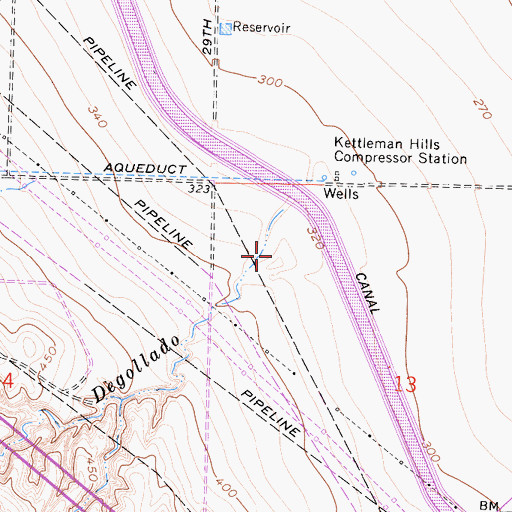 Topographic Map of Arroyo Degollado, CA