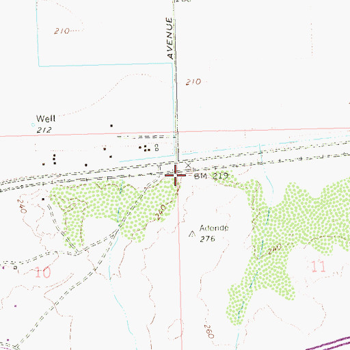 Topographic Map of Adonde, AZ