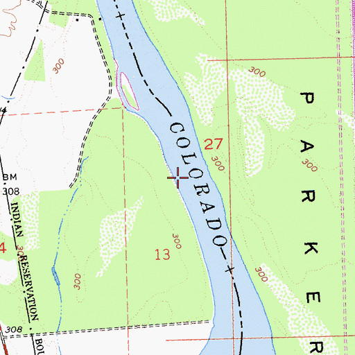 Topographic Map of Halfway Bend, AZ