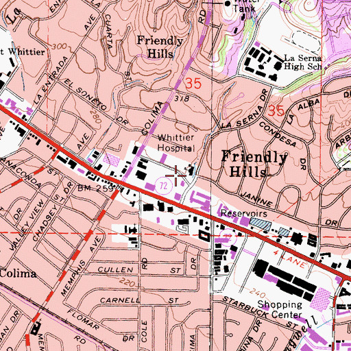 Topographic Map of Arroyo San Miguel, CA