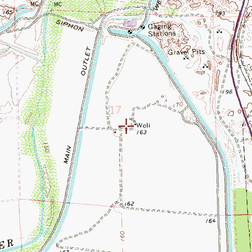 Topographic Map of Imperial Well, AZ