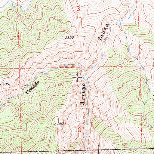 Topographic Map of Arroyo Venado, CA