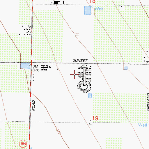 Topographic Map of Arvin Farm Labor Supply Center, CA