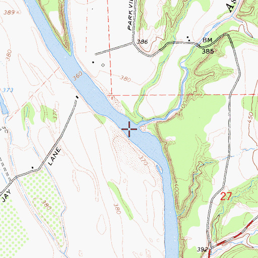 Topographic Map of Ash Creek, CA