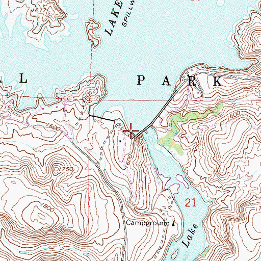 Topographic Map of Carl Pleasant Dam, AZ