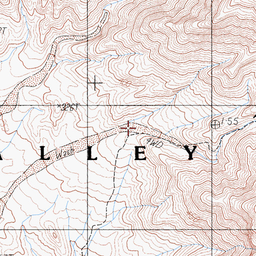 Topographic Map of Ashford Canyon, CA