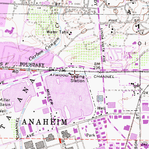 Topographic Map of Atwood Channel, CA