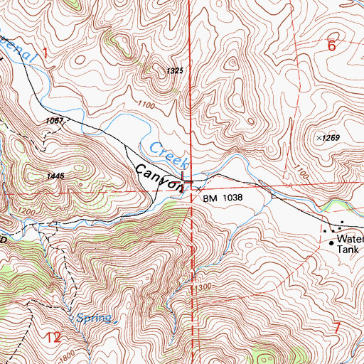 Topographic Map of Avenal Canyon, CA