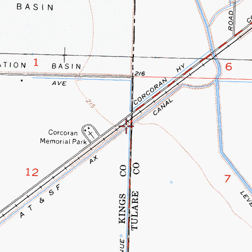 Topographic Map of Ax Canal, CA
