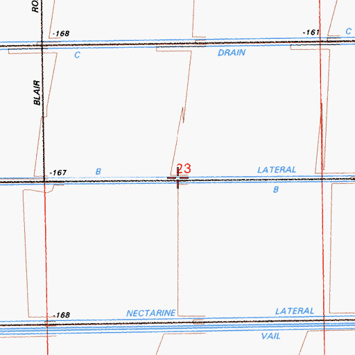 Topographic Map of B Lateral, CA
