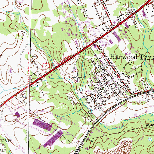 Topographic Map of Elkridge Census Designated Place, MD