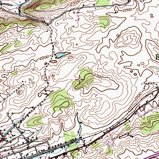 Topographic Map of Emory-Meadow View Census Designated Place (historical), VA