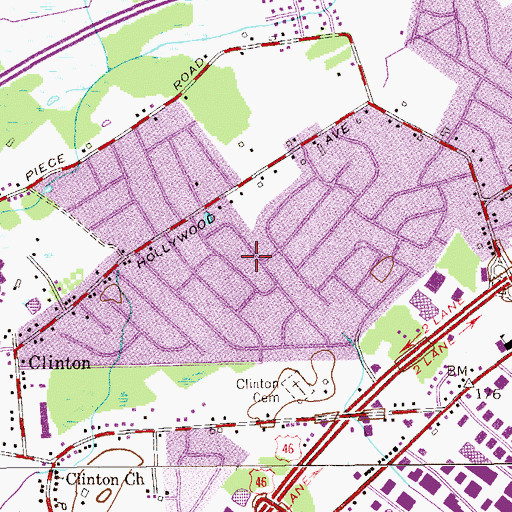 Topographic Map of Fairfield Census Designated Place, NJ