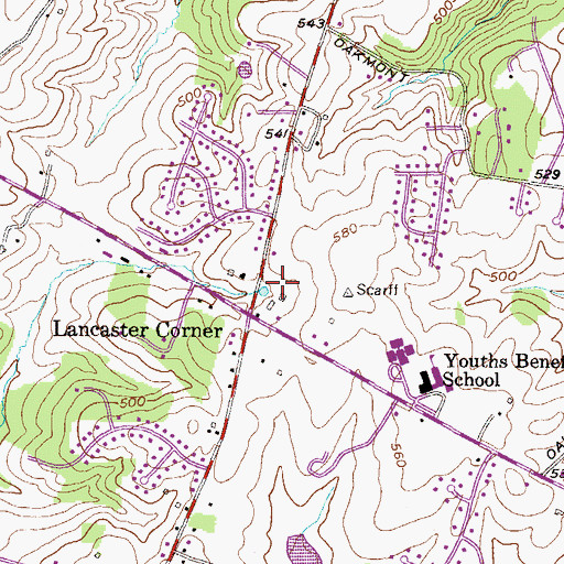 Topographic Map of Fallston Census Designated Place, MD