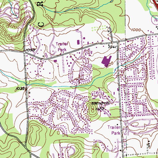 Topographic Map of Fernway Census Designated Place, PA
