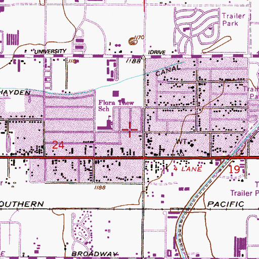 Topographic Map of Nephi, AZ