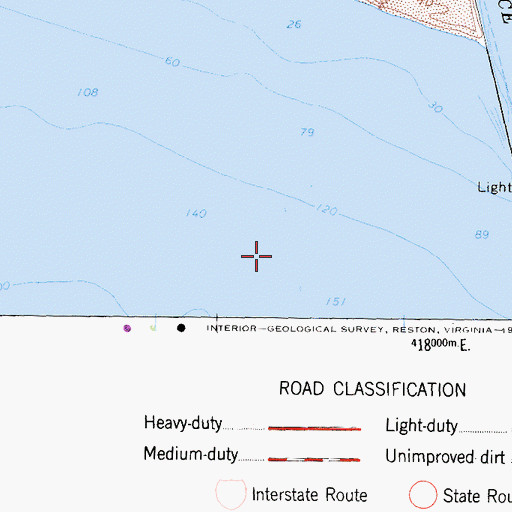 Topographic Map of Balboa Reach, CA