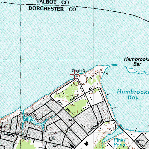 Topographic Map of Algonquin Census Designated Place, MD