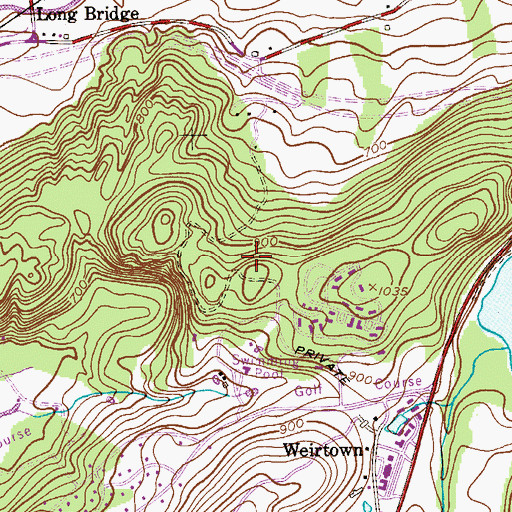 Topographic Map of Allamuchy-Panther Valley Census Designated Place (historical), NJ