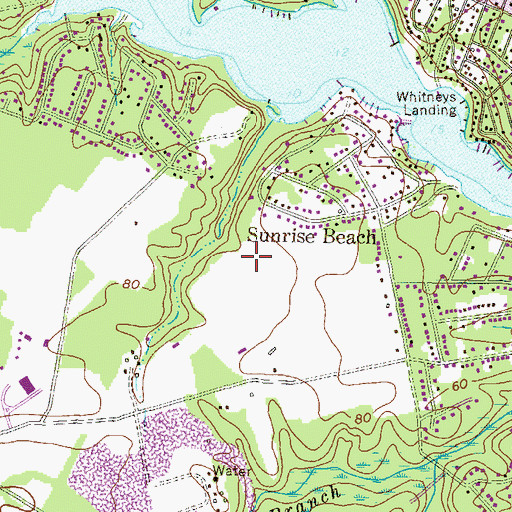 Topographic Map of Arden on the Severn Census Designated Place, MD
