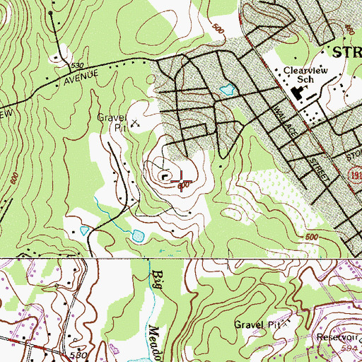 Topographic Map of Arlington Heights Census Designated Place, PA