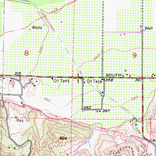 Topographic Map of Balcom Canyon, CA