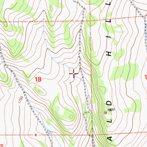 Topographic Map of Bald Hills, CA