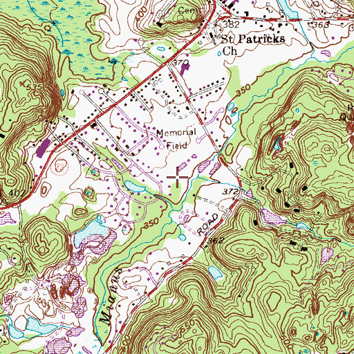 Topographic Map of Bedford Census Designated Place, NY