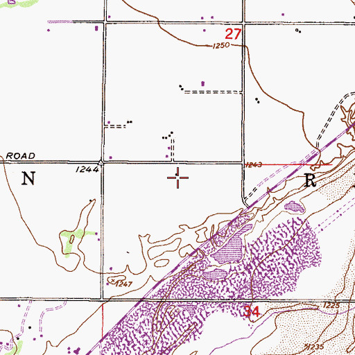 Topographic Map of Marysville, AZ