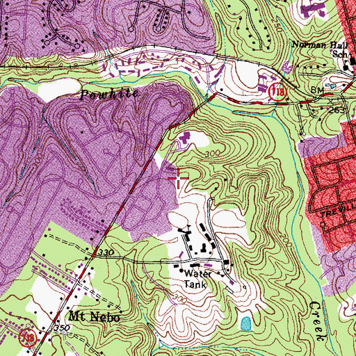 Topographic Map of Bon Air Census Designated Place, VA