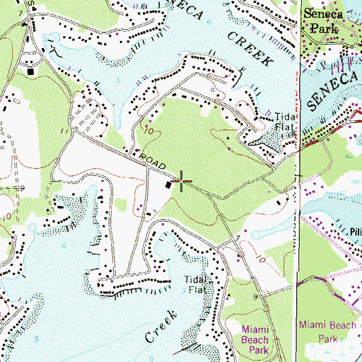 Topographic Map of Bowleys Quarters Census Designated Place, MD