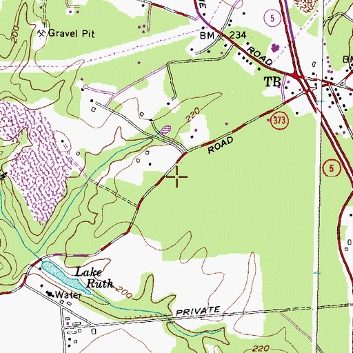 Topographic Map of Brandywine Census Designated Place, MD