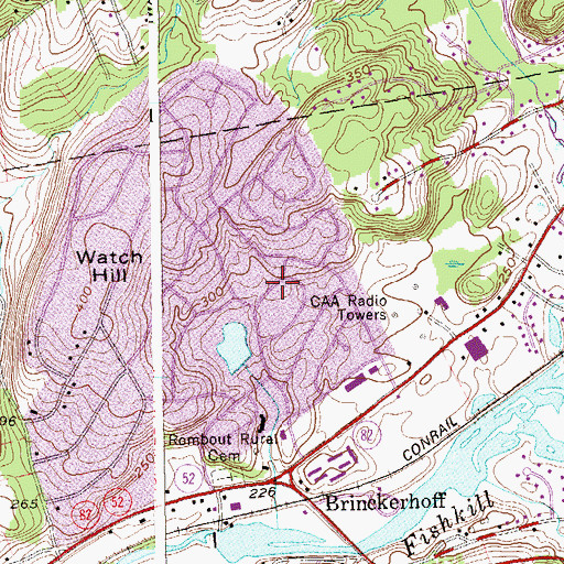 Topographic Map of Brinckerhoff Census Designated Place, NY