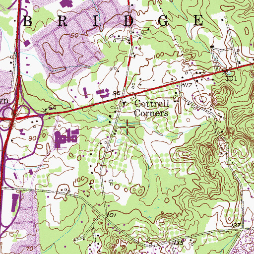 Topographic Map of Brownville Census Designated Place, NJ