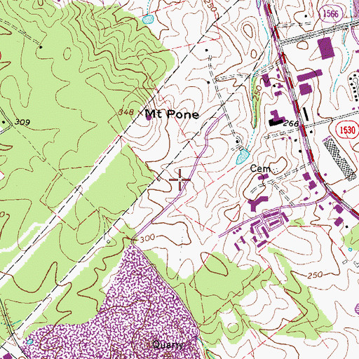 Topographic Map of Bull Run Census Designated Place, VA