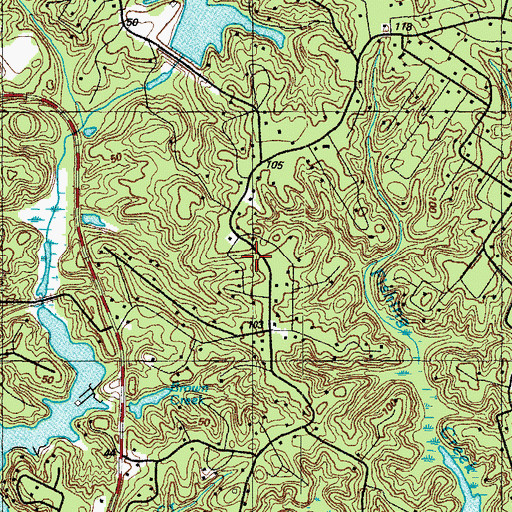 Topographic Map of Chesapeake Ranch Estates-Drum Point Census Designated Place (historical), MD