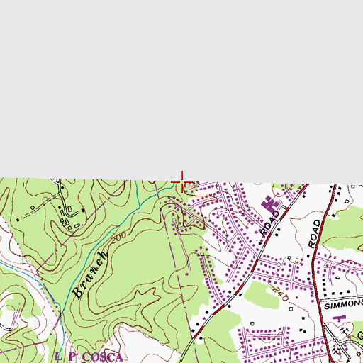 Topographic Map of Clinton Census Designated Place, MD